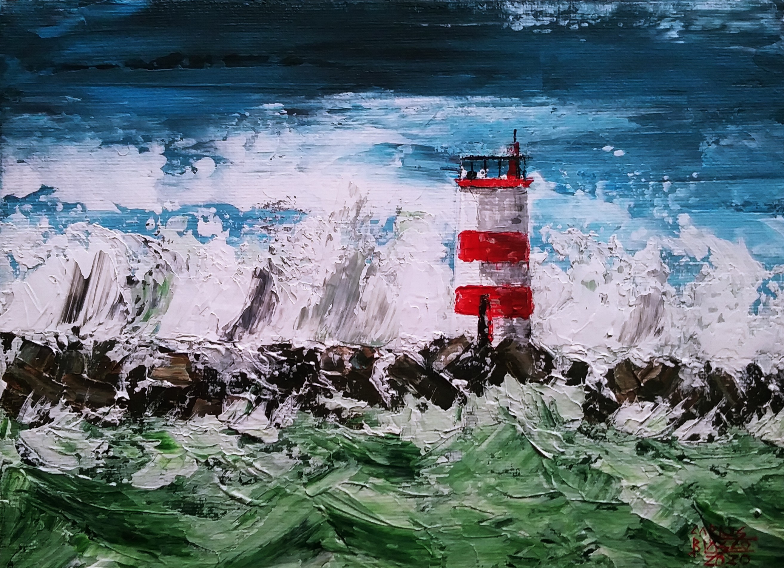 4 - De la serie RESISTIRÉ - Acrílico a espátula sobre lienzo. 18x24 cms. - copia