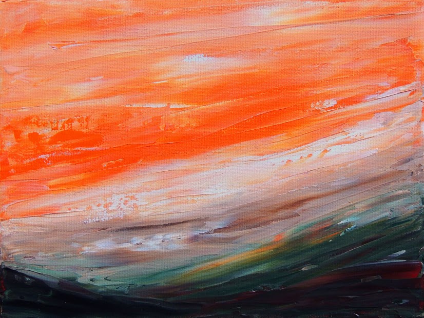 AT A TIME-EPMR 50-Acrílico a espátula sobre lienzo-18x24x3,5 cms.