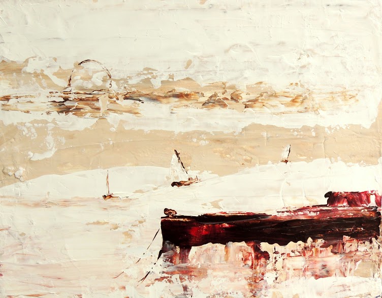 BARCAROLA-EPMR 56 - Acrílico a espátula sobre lienzo, 20x25x3,5 cms.