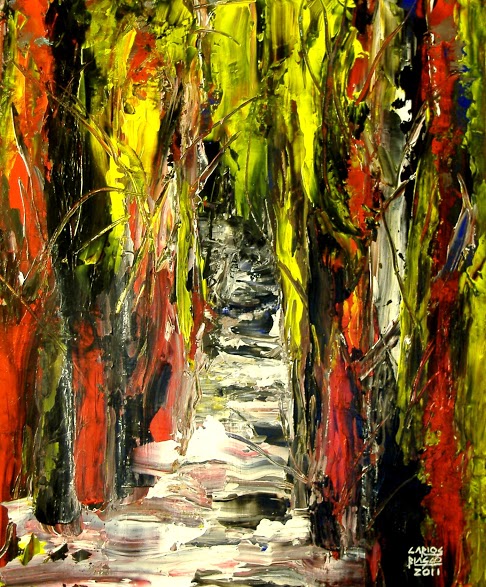 BILLIE JEAN-EPMR 46-Acrílico a espátula sobre tablero 9 mm. regruesado-46x38x3,4 cms.