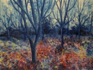 BOSQUE FANTÁSTICO-Acuarela sobre lienzo-50x65