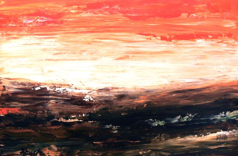 CAN YOU FEEL IT- EPMR 59-Acrílico a espátula sobre DM 10 mm.-27x41 cms.