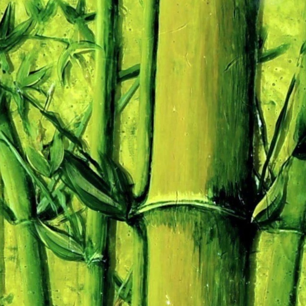 Detalle - BOSQUE DE BAMBÚ - Técnica mixta acrílico en 3D, 29x39,5 cms. sobre DM de 6 mm. - copia