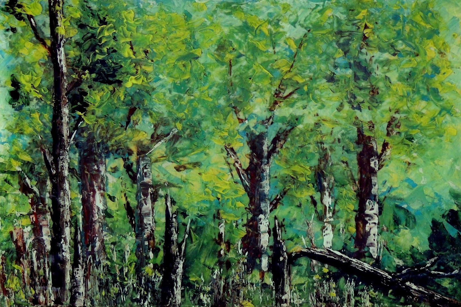 BOSQUE - Técnica mixta, acrílico en 3D. 20x30 cms. sobre DM de 3 m/m. SIN ENMARCAR DISPONIBLE