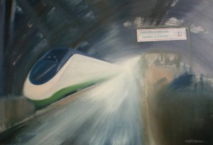 ESTACIÓN CENTRAL - MILÁN - Óleo sobre lienzo - 50x65