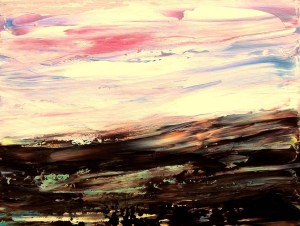 LA LONTANANZA-EPMR 48-Acrílico a espátula sobre lienzo-18x24x3,5 cms.