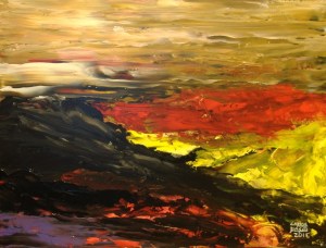 MEA CULPA-EPMR 42-Acrílico a espátula sobre DM 3 mm.-35x46 cms.