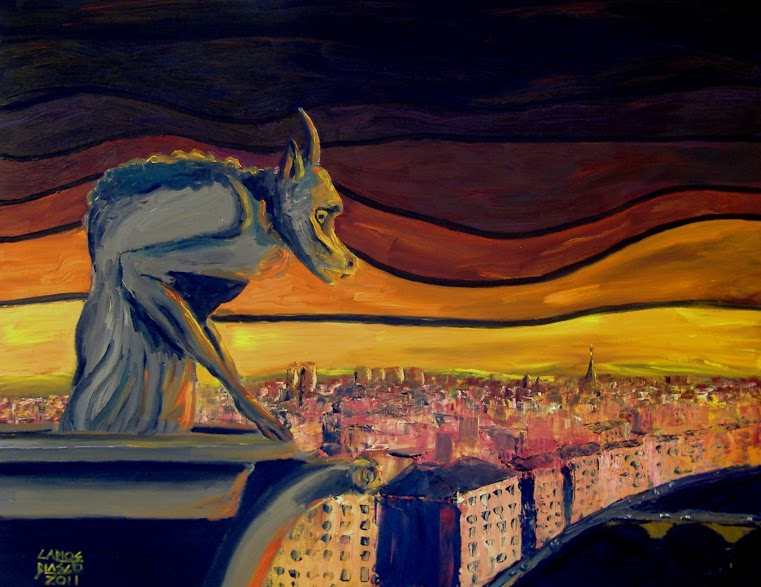 NOTRE DAME DE PARIS-Óleo sobre DM 3 mm.-50x65 cms.