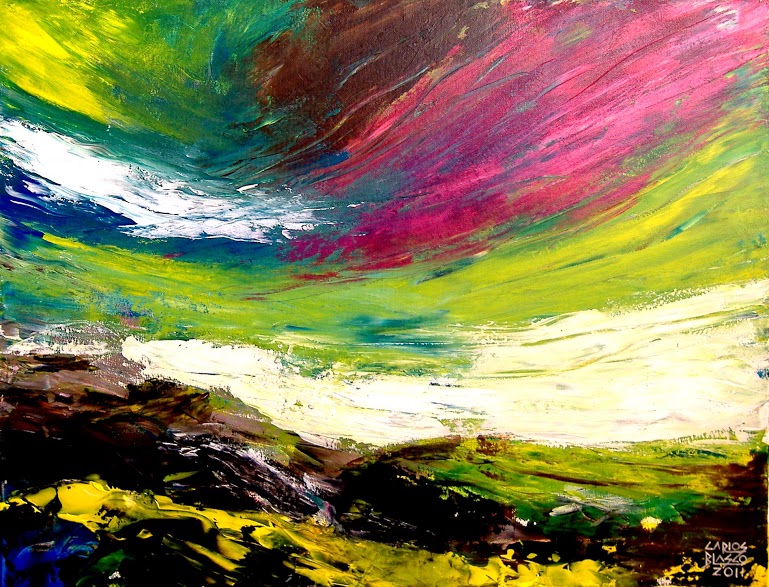 OUT FROM THE DEEP-EPMR 37-Acrílico a espátula sobre lienzo-50x65 cms.