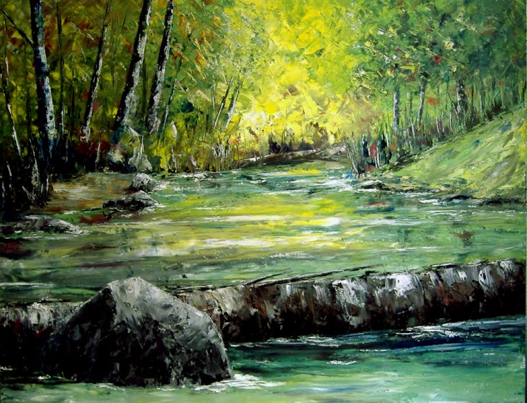 PAISAJE 28 - Óleo a espátula sobre tabla - 50x65 cms.