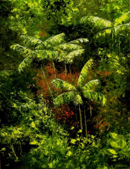 PAISAJE 30 - Óleo a espátula sobre tabla - 65x50 cms.