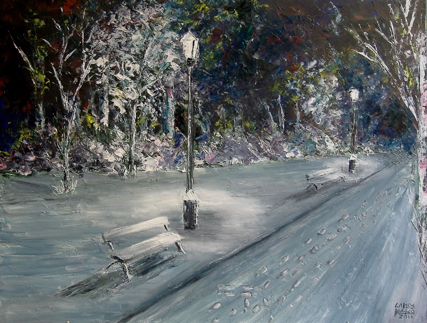 SERENO -Óleo a espátula sobre DM 3 mm. 50x65 cms.