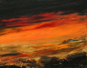 THE BALLADE OF SACCO & VANZETTI-EPMR-53-Acrílico a espátula sobre lienzo-20x25x3,5 cms.