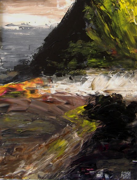 TRUMPET TUNE AND AIR- EPMR 35-Acrílico a espátula sobre DM 3 mm.-65x50 cms.