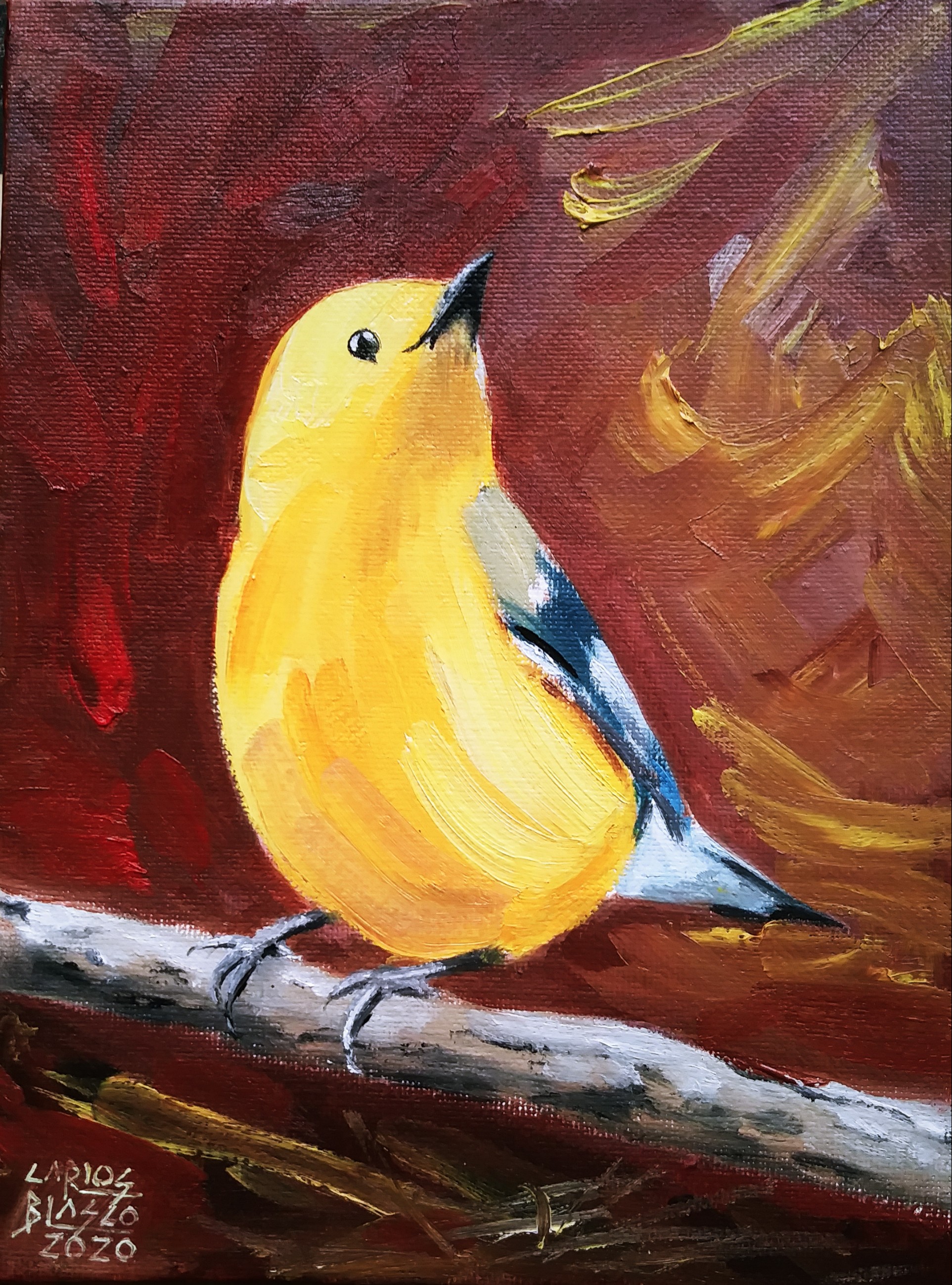 18 - De la serie “El baile de los pajaritos” Óleo sobre lienzo. 20x15 cms.